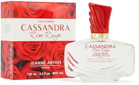 JEANNE ARTHES - Parfum Femme Cassandra Rose Rouge - Eau de Parfum - Flacon Vaporisateur 100 ml - Fabriqué en France à Grasse