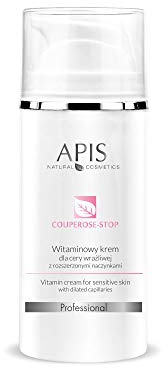 APIS COUPEROSE-STOP Vitamincreme für empfindliche Haut mit Couperose Problemen mit Vitamin C, Ginko, Ceramiden und Hyaluronsäure | Lindert