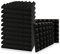 SK Studio 12 Stück Akustikschaumstoff Noppenschaumstoff Akustik Schaumstoff Schall Dämmung Dämmung für Tonstudio Schallabsorbierende Dämpfungswand Schaumpyramide 30x30x5cm, Schwarz