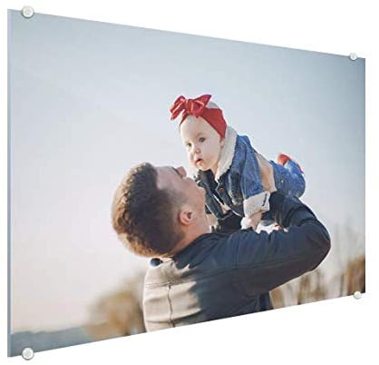 Ihr Glasfoto selbst gestalten - Wandbilder auf Acrylglas Platte 40x40 cm - Personalisierte Geschenke - Fotogeschenke mit eigenem Foto auf Glasplatte - Moderne Wanddeko Glas Bild Personalisiert