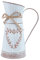 Vintage Blumenvase Deko Blumenvase Groß: Herz Blumentopf Eisen Vase Deko Shabby Chic Vintage Landhaus Vintage für Valentinstag Balkon Wohnzimmer Tischdeko