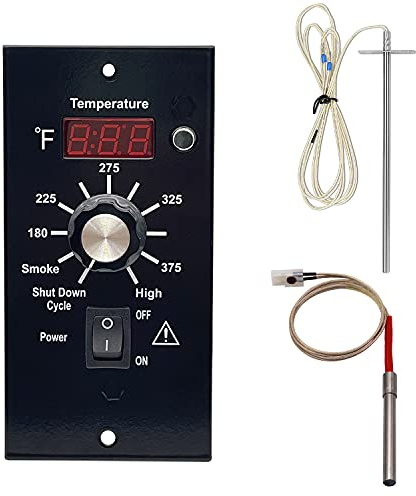 Ersatz für Traeger Digital Controller Kit, kompatibel mit Traeger Pellet Holz Pellet Grills, mit 17,8 cm RTD Temperatursensor und Zünder Hot Rod Kit
