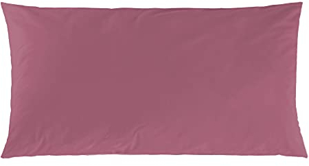 Decoper ® Mako-Satin Kissenbezug aus 100% Baumwolle | Atmungsaktiv & kuschelig weich | Farbe Rosenholz Rot | 1 teilig - 40 x 80 cm