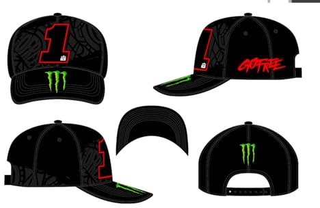 63 BAGNAIA - Monster DUAL LINE,Cap,Uomo,Black,