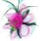 DRESHOW Fascinators Hut Blume Mesh Bänder Federn auf einem Stirnband und Einem Geteilten Clip Cocktail Tea Party Headwear für Mädchen und Damen