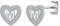 Suplight Ohrstecker Herz Silber 925 Damen Buchstabe M Ohrringe mit Zirkonia Medizinische Ohrringe Kinder Nickel frei hypoallergen herzförmigen Ohrring weißgold Schmuck