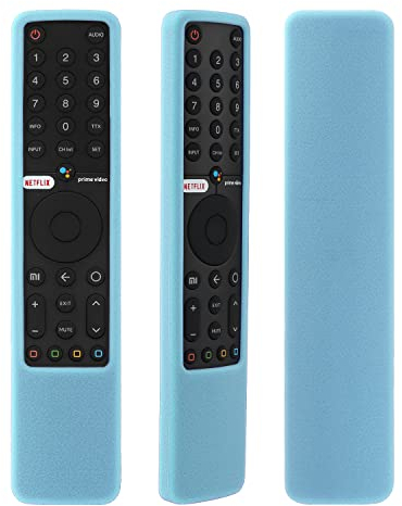 Étui de Protection en Silicone pour Xiaomi XMRM-19 Télécommande de Voix Bluetooth, Antichoc, Lavable, Non-Slip, Agréable pour la Peau(Bleu Lumineux)