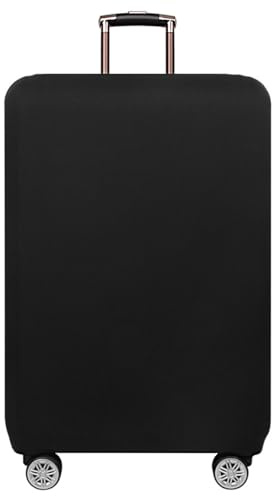 Hiseng Elastisch Kofferhülle, Schwarz Kofferschutzhülle Kofferüberzug, Suitcase Cover Waschbare Kofferschutz mit Reißverschluss, Polyester Luggage Cover Gepäck Cover Reisekoffer-18 bis 32 Zoll