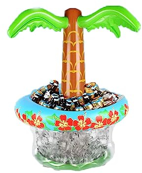 Ice Buckets Inflatable Palm Tree Shape Ice Bucket Champagne Beer Ice Bucket for Pool Party Serving Bar Ice Tray Drink Holder Beer