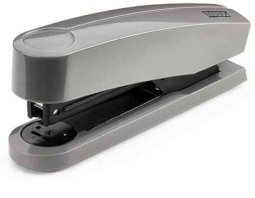 NOVUS Heftgerät B2 Color ID 2.0 (25 Blatt Heftleistung, Oberlademechanik, Metallgerät mit Kunststoffmantel, inkl. 200 Heftklammern) smart grey