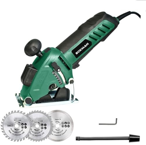 Home Shopping Selections Mini Circular Saw 3 Blades DIY Woodwork Spindle Lock