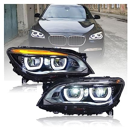 Auto Styling Kompatibel for BMW F01 F02 Scheinwerfer 2009-2015 740i 730i 735i LED Scheinwerfer DRL Projektor Objektiv original LED Auto Zubehör (Color : Without AFS, Size : 2009-2012 year)