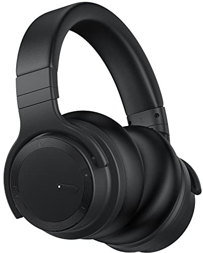 commalta E7 Active Noise Cancelling Headphones Wireless Bluetooth Headphones with Rich Bass, Wireless Headphones with Clear Calls, Bluetooth 5.0, 30 Hours Playtime, Comfort Fit, Model 4