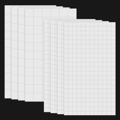 8 Sheets Foam Dots Squares 3D Pop Foam Squares Dual-Adhesive Foam Mount Square Adhesive Mount Foam Tape Squares Double Sided Foam Tape for Crafts DIY Art or Office Supplies, 2 Sizes Sticky Foam Pads
