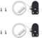 parallelower 2 Pezzi Interruttore a Tirante Interruttore a Corda Mini Pull Cord Interruttore 2A 250V AC On-Off Cord String Pull per bagno lampada a muro lampada da comodino fan