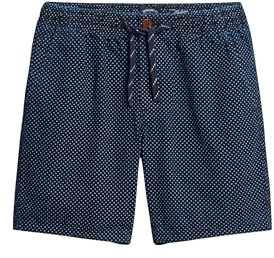 Superdry Herren Indigoblaue Bermudashorts mit Punkten Indigoblau Bandana Punkte M