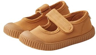 Sterntaler Halbschuh uni - Mädchen Baby und Kleinkind Schuhe aus Baumwolle - modischer Halbschuh mit Klettverschluss - Kinder Sommerschuh mit rutschfester Sohle, hellbraun, Größe 23