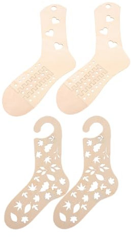 SEWOART Stricksockenblocker Von 4 Stück Sockenstrickmodelle Aus Holz Sockenformen Für Handgefertigte Socken Strumpf-display-requisiten