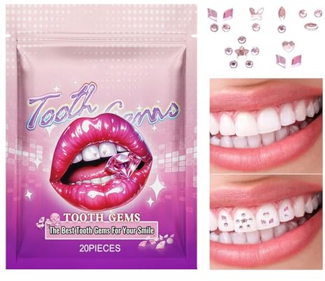 Tooth Gems,Professional Teeth Gems Kit - Safe Long-Lasting Easy to Use Temporary Gem Starter Kit; Fashionable Crystals Tooth Jewelry for Shining Smile