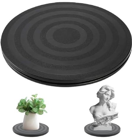 Plateau Tournant Universel de 20 cm,Solide Plateau Tournant à 360°,Support Pivotant Résistant,Tourne-Disque Rotatif pour Plantes en Pot Haut-Parleurs Ordinateurs Portables Moniteurs (20cm)