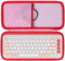 Lebakort Hart Schutz Hülle Etui für Logitech POP ICON Keys Tastatur (Rosa)