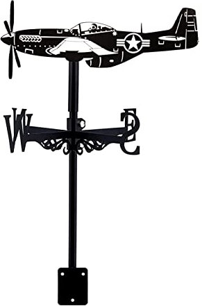 Girouette de chasse rétro en fer forgé pour cour extérieure, toit en fer forgé, style européen, indicateur de direction du vent pour jardin en fer