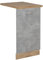 Vicco Coperchio per lavastoviglie R-Line, Calcestruzzo, 45 cm, PL Rovere
