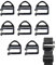 TUKEVA 8 Stück Ersatzschnallen Klickverschluss 25mm Steckschnalle verstellbare Kunststoff-Schnallenclips für Rucksackgurte für Rucksack Koffer Gepäck Rucksack Reparatur Werkzeuge (Schwarz, 25mm)