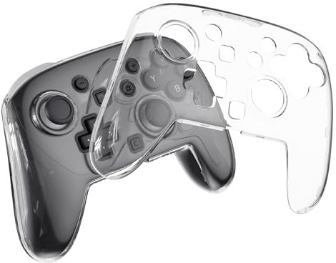 Gorixer Funda protectora para mando de Nintendo Switch 2 Pro, funda protectora para empuñaduras y accesorios, transparente
