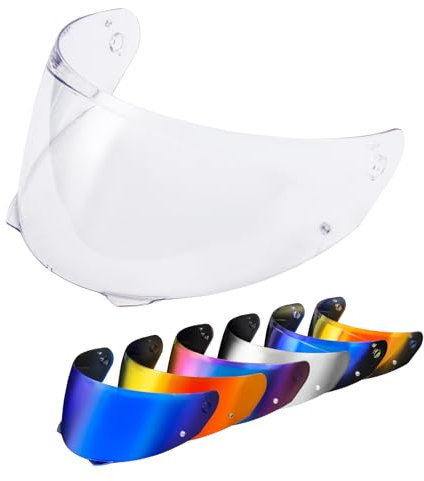 PSLER Helm Visier für HJC HJ-33 I90 - Verspiegelt Helmvisier für HJC Hj-33 i90 Getöntes Visier Motorradhelm Zubehör Ersatz(Transparent)