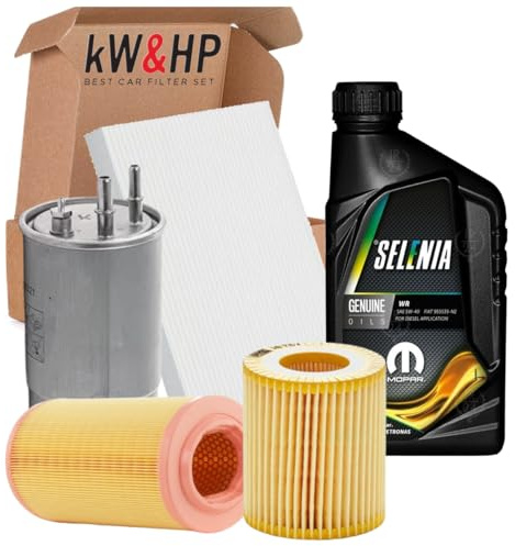 KIT TAGLIANDO 4 FILTRI CON OLIO MOTORE ORIGINALE 5LT LITRI 5W40 COMPATIBILE CON ALFA 159 1.9 JTDM