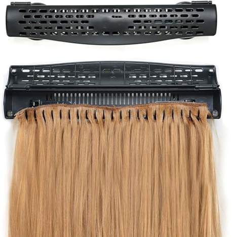 Porte-extension de cheveux pour coiffage, peigne de peigne Hold Hair Braiding Rack Salon Tolder Tool avec aspiration pour salons, salles de bains, boutiques de beauté (Noir)