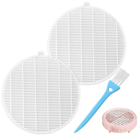 2-Pack Nail Dust Collector Filter, HPro/SProR Brush Set | Filter Material, Dust Collection, 2 Filters + Cleaning Brush, Fits HPro/SProR, White, for Nail Salon And Home Use