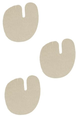 GANAZONO Selbstklebende Sandalen Einlegesohlen mit Zehenschützer und Rutschfestem Ballenpolster aus Kunstleder 3 Paar in Beige für Zehensteg-sandalen und Sandalen
