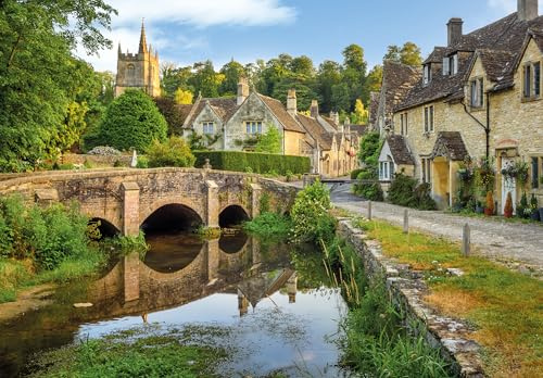 Castle Combe in the Cotswolds 1000 Piece Jigsaw Puzzle; British Landmarks; Eco-Friendly, Gift for Adults & Families