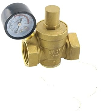 FLAGPVPAGT DN15 DN20 DN25 Druckminder- und -halteventil aus Messing 1/2, 3/4, 1, einstellbares Überdruckventil mit Manometer(3/4)