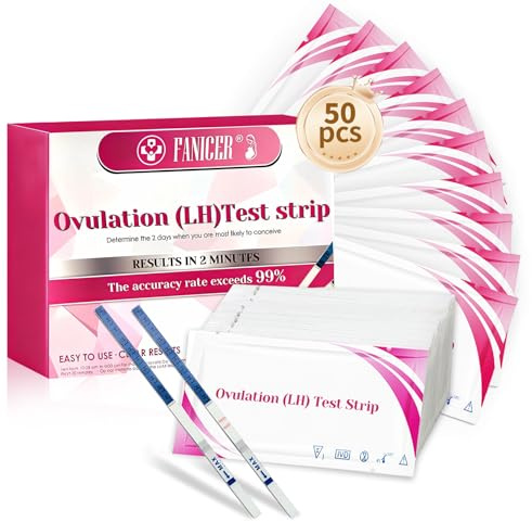 50 Ovulationstest Streifen, Fruchtbarkeitstest FüR Frauen Eisprung, Ovulationstests FüR Eisprung Bei Kinderwunsch, Schnelle Und Genaue Ergebnisse, Leicht Anzuwenden