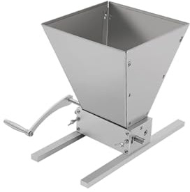 Molinillo de cereales manual de 4 L, triturador de cereales, molinillo de malta, molinillo de alimentos, acero inoxidable, ajustable, molinillo de maíz, triturador de escopeta, con manivela, para