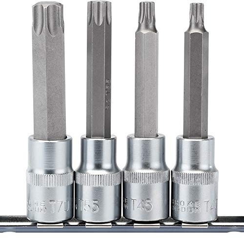 Draper TX-STAR Socket Bit Set, 1/2 Sq. Dr. (4 Piece) 16331