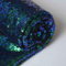 ShinyBeauty Pailletten-Stoff Meterware Schwarz 92CM Sparkly Glitzernder Stoff, 1 Meter, Pfauen Grün