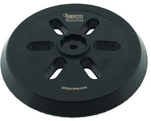 1 x SabreCut OSSCPB420 150mm Medium Hard 6 Hole Random Orbital Sander Hook & Loop Backing Pad Compatible with Bosch GEX 150 AC, GEX 150 Turbo, PEX 420 Medium