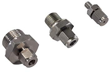 iOVEO 442KE01430 - Raccordo di serraggio G1/4 con anello di bloccaggio in acciaio INOX, 3 mm, per sonda di temperatura fino a 800 °C