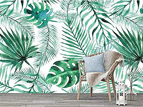 Mur de papier peint végétal de feuilles de palmier vert pour décoration murale de salon et de chambre à coucher papier peint 3d gris poster pierre photo salon chambre chambre enfant-150cm×105cm