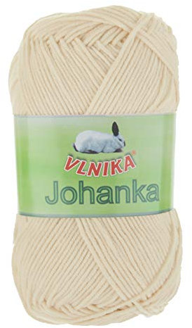 50g Strickgarn Johanka Strick-Wolle Handstrickgarn Klassikgarn Sommergarn Farbwahl, Farbe:082 cremeweiß