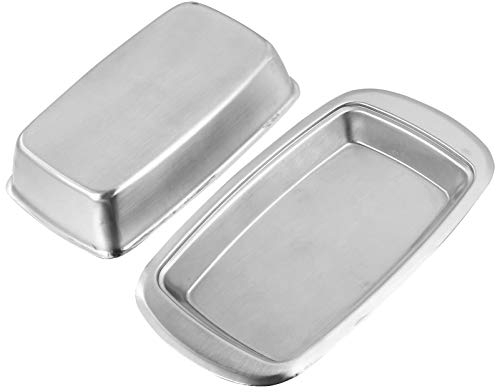 Cabilock Edelstahl-Butterdose mit Griff Und Deckel Küchenzubehör (Silber)