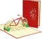 LINPOPUP®, LIN17099, POP UP Karte - 3D Geschenk-Gutschein für neues Fahrrad oder Fahrrad-Tour - Gutschein-Karte - Geburtstags-Karte - Klapp-Karte, N155