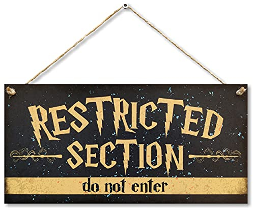 CARISPIBET Restricted Section | Panneaux décoratifs amusants pour la maison - Plaques de décoration fantaisie - Panneaux de bienvenue - 15,2 x 30,5 cm