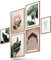 BLCKART Botanique Rose Set de posters naturels Plantes Décoration de salon Chambre à coucher Vert Rose (L | 4 x A3 | 2 x A4 | Sans cadre)