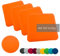 heimtexland ® 4er Pack Sitzkissen Filz Stuhlkissen Bodenkissen Polster Stuhlauflage Indoor Outdoor Kissen eckig Typ631 Filzkissen orange 35x35 cm 4 Stück