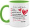 Tasse Tassen 325ml - Valentinstag Partner Freund & Freundin - Ich will dich heute morgen nächste Woche I Ich liebe dich Geschenk Paar Geschenke - 325 ml - Hellgrün - teetasse boyfriend